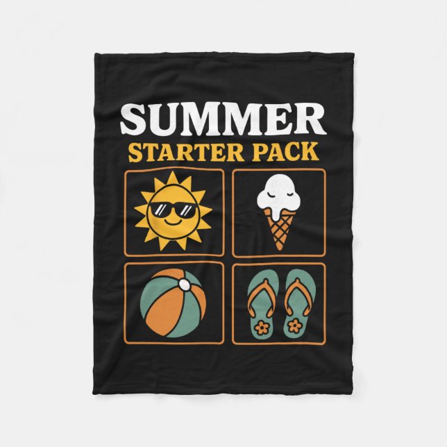 Sommarstartpaket Sol Flip Flops Ll Och Glass Fleecefilt (Framsidan)