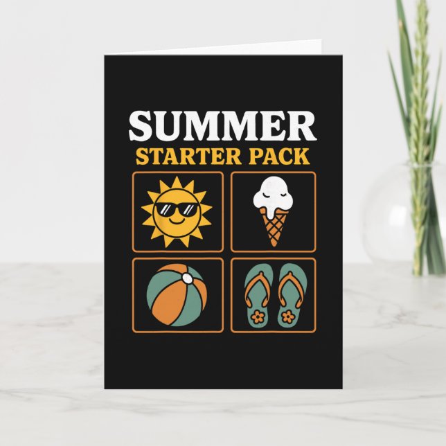 Sommarstartpaket Sol Flip Flops Ll Och Glass Kort (Framsida)