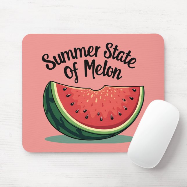 Sommarstaten Melon Retro Fruit Art Musmatta (Med mus)