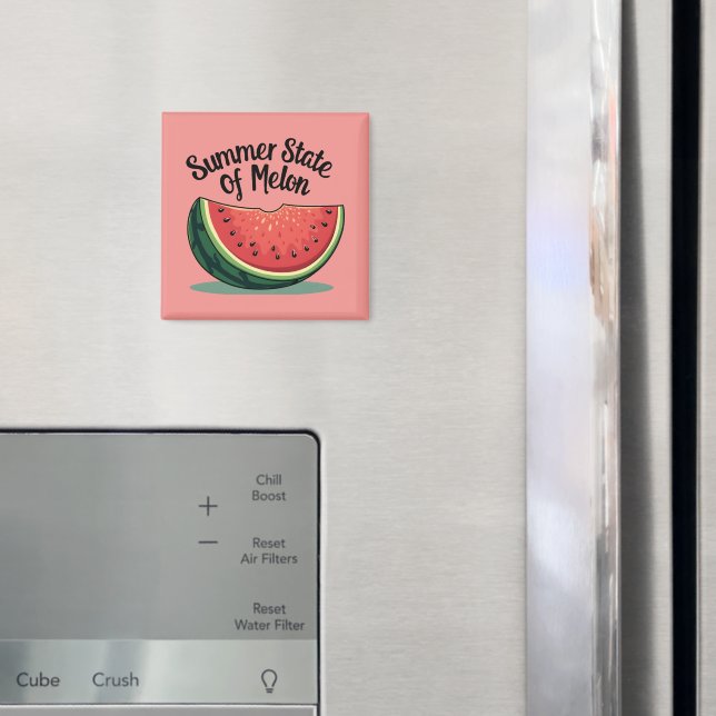 Sommarstaten Melon Retro Frukt Konst Magnet (In Situ (Fridge))