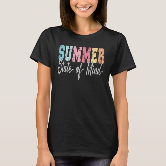 Sommarstaten Mind Beach Vacation T Shirt (Framsida)