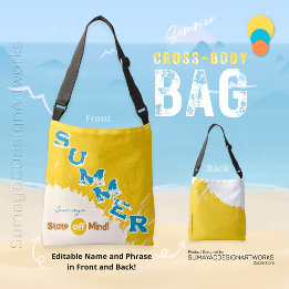 Sommarstativ Cross-Body Väska Med Strandfärger