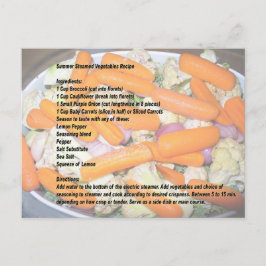 Sommarsteamed Vegetable Recie 2 vycard Vykort