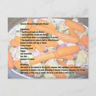 Sommarsteamed Vegetable Recie 2 vycard Vykort