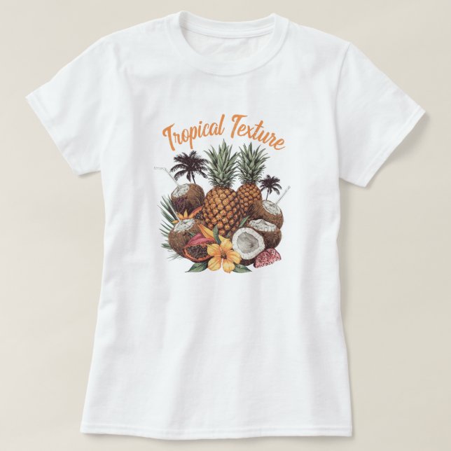 Sommarstil Tropisk Hårstruktur Grafisk T-shirt (Design framsida)