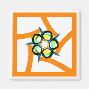 Sommarstjärna - orange magnet
