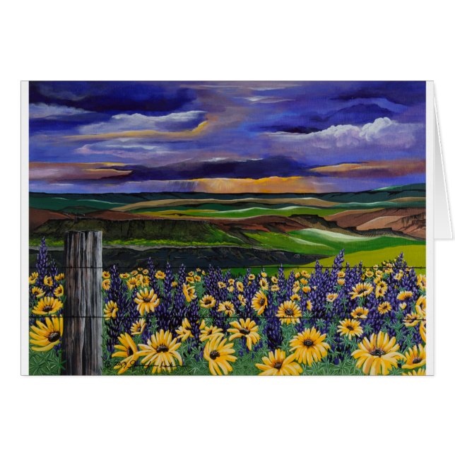 sommarstorm hälsningskort (Framsidan Horizontal)