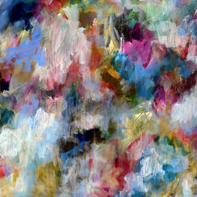Sommarstorm Original Painting Abstrakt Quad Canvastryck (Summer Storm Prints on Canvas, Acrylic, fine art paper.)