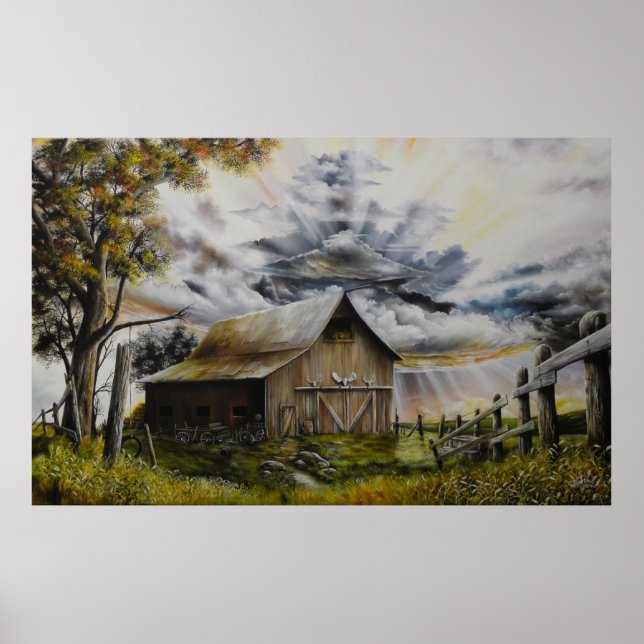 Sommarstorms Oljemålning Poster (Framsidan)