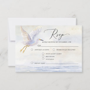 Sommarsträdning vid havsvatten Bird QR-kod Bröllop OSA Kort