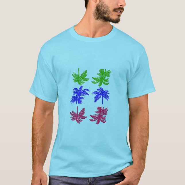 "sommarstrand" en t-shirt för män (Framsida)