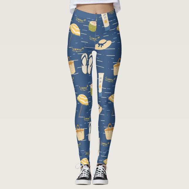 Sommarstrand Essentials Mönster (3) Leggings (Framsida)