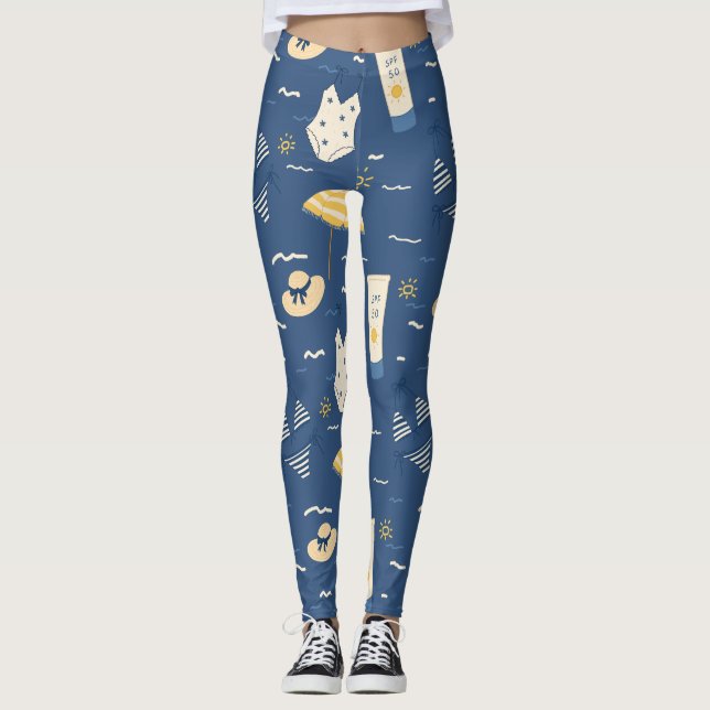 Sommarstrand Essentials Mönster (4) Leggings (Framsida)