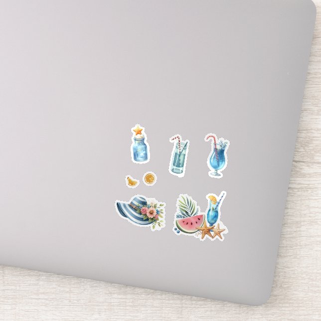 Sommarstrand Klistermärken (Detalj)