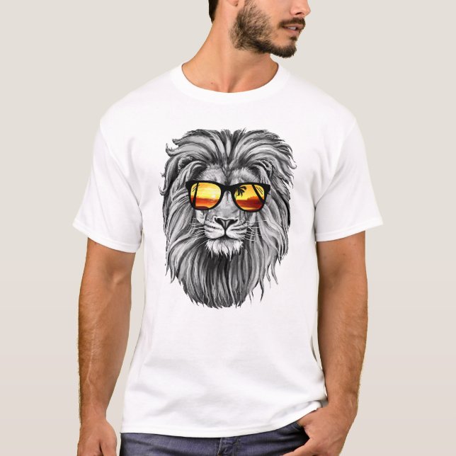 Sommarstrand lejon t shirt (Framsida)