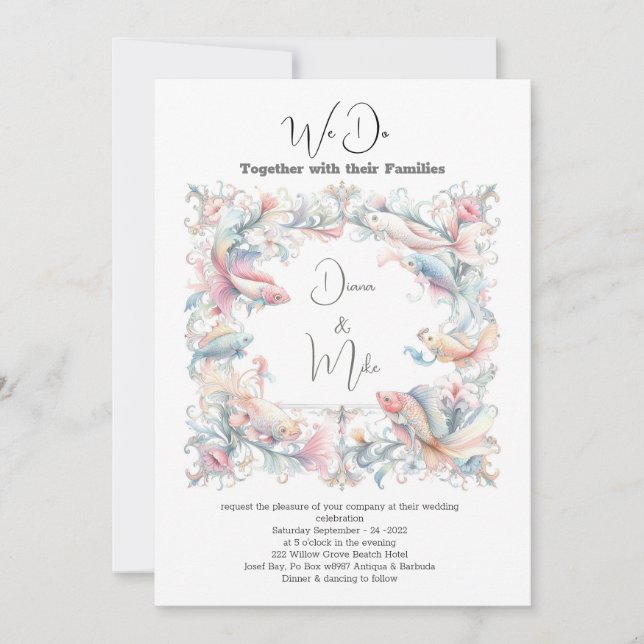 Sommarstrand, med närmare uppgifter inbjudningar (Framsida)