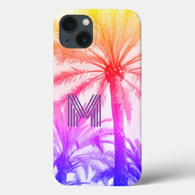sommarstrand MONOGRAM RETRO IPHONE sunset fodral (Baksida)