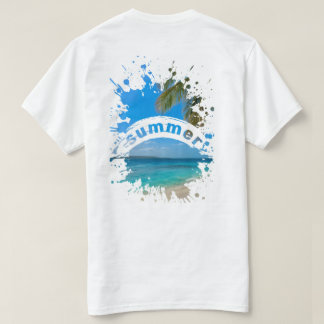 Sommarstrand Splash-illustration T-shirt