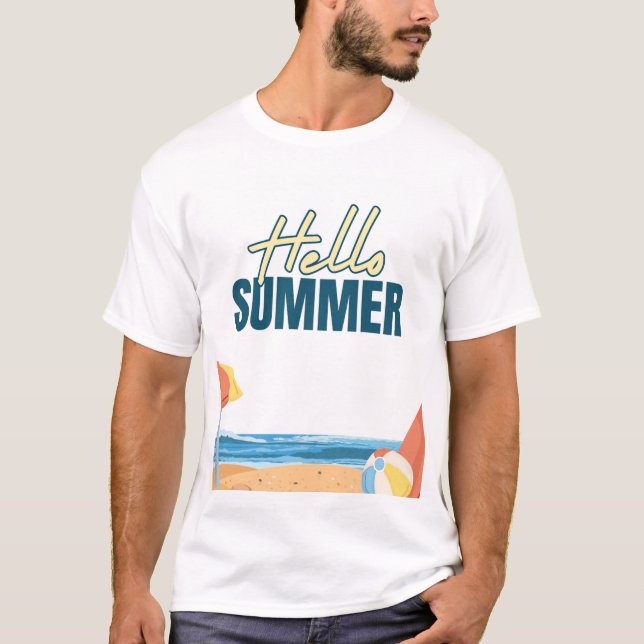 Sommarstrand T-Shirt | Vintage sommarvibbar  (Framsida)