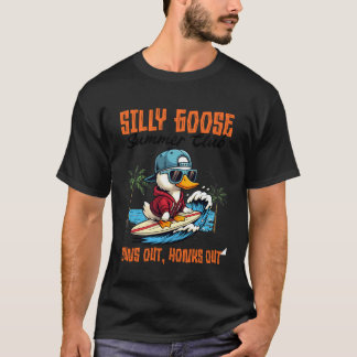 Sommarstrand Vibes Dumma Gås Sommar Klubb Soler Ut T Shirt