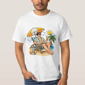 Sommarstrand vive chill grafisk t-shirt. t shirt