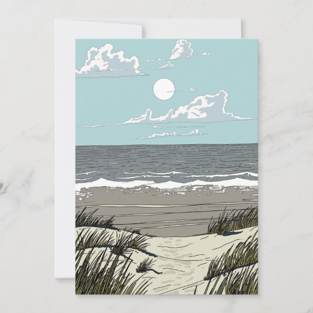 Sommarstrandläge Inbjudningar (Framsida)