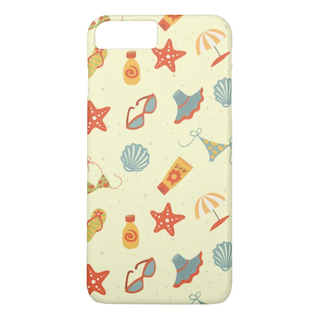 Sommarstrandmönster Case-Mate iPhone Skal (Baksida)