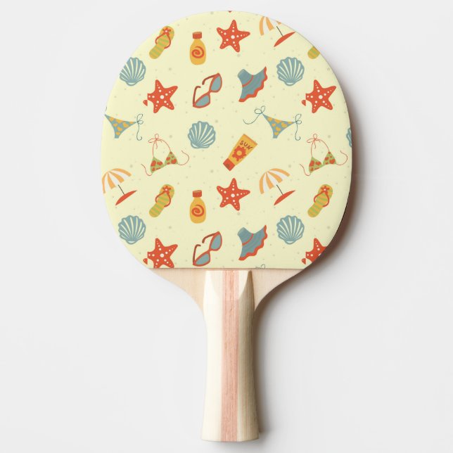 Sommarstrandmönster Pingisracket (Framsidan)