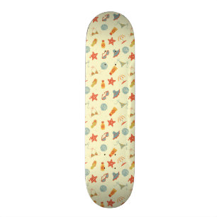 Sommarstrandmönster Skateboard Bräda 19,5 Cm