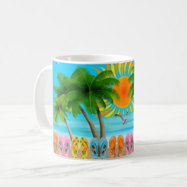 Sommarstrandsglädje  Kaffe kopp (Framsida vänster)