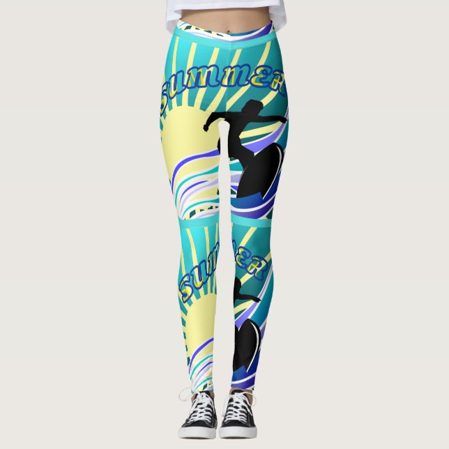 Sommarsurfande Roligt Thunder_Cove Leggings (Framsida)
