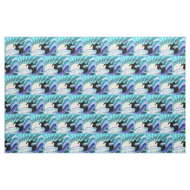 Sommarsurfande Roligt Thunder_Cove Tyg (Fat Quarter)