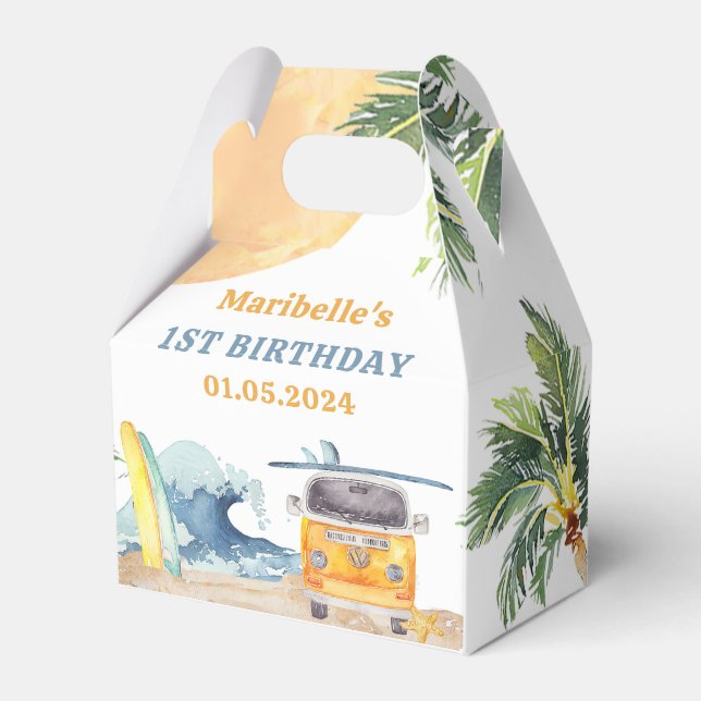 SommarSurfans Födelsedagsfest Presentaskar (Framsidan Sidan)