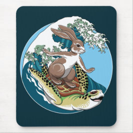 Sommarsurfing - Turtle and Rabbit Illustration Musmatta