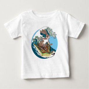 Sommarsurfing - Turtle and Rabbit Illustration T Shirt