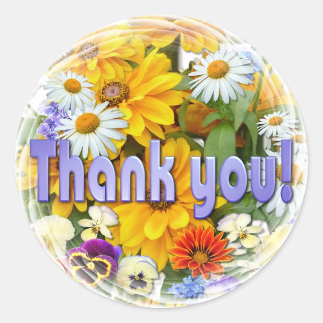 Sommarsymfoni ~ "Tack"-symbol Runt Klistermärke (Framsida)