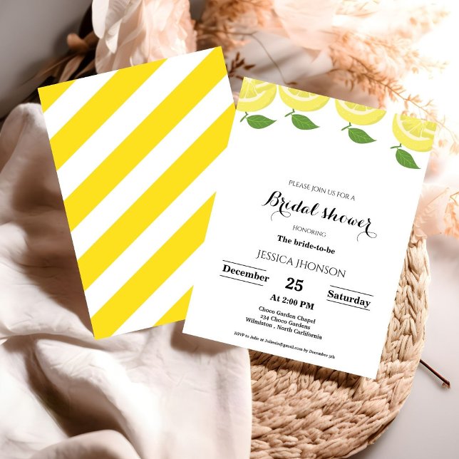 Sommartema (Lemon) möhippa Inbjudningar (Skapare uppladdad)