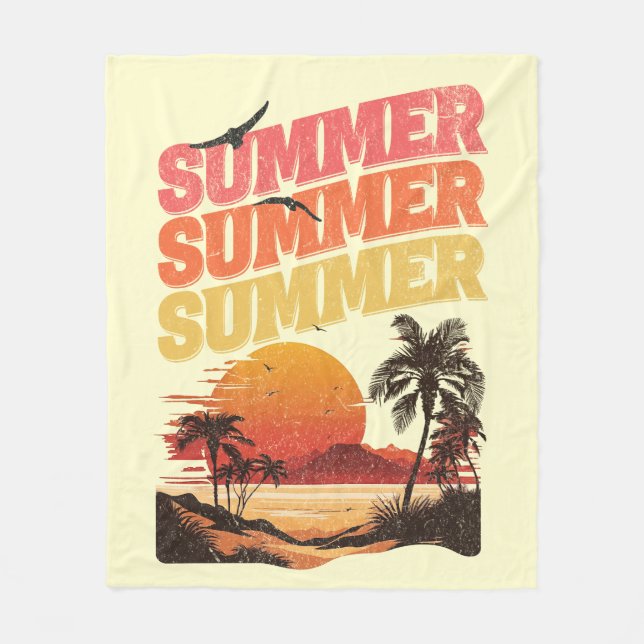 Sommartextdesign Fleecefilt (Framsidan)