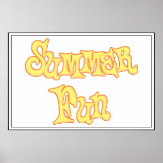 Sommartextdesign för Roligt Poster