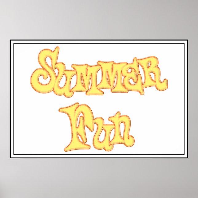 Sommartextdesign för Roligt Poster (Framsidan)