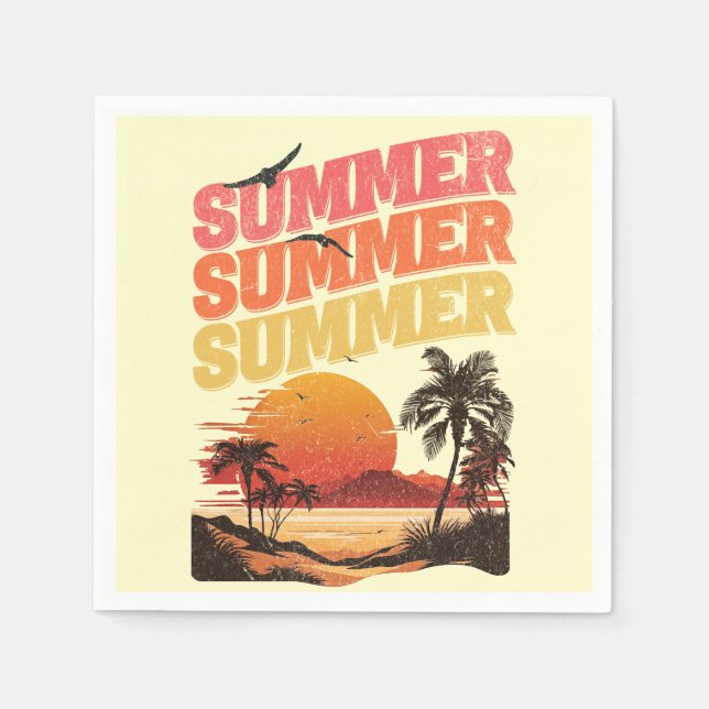 Sommartextdesign Pappersservett (Framsidan)