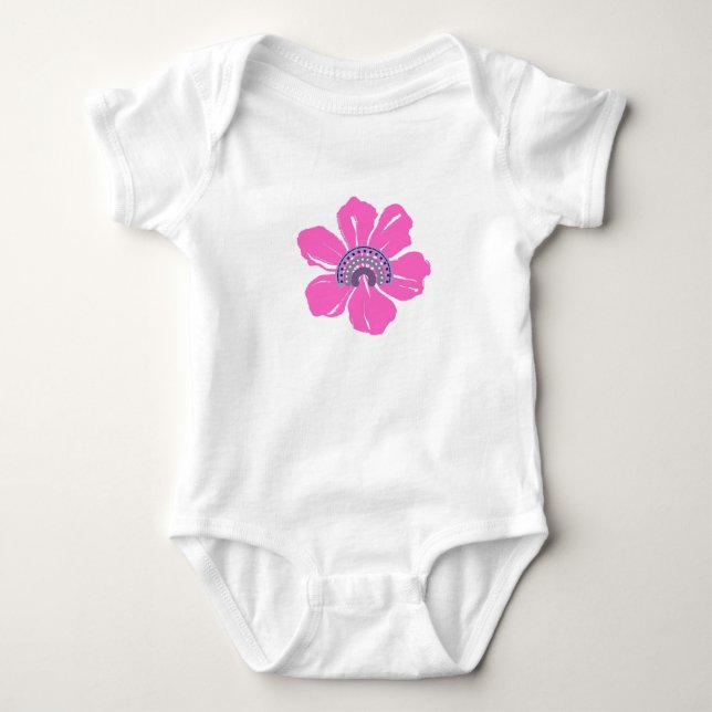 Sommartid, Baby Rosa Flower T Shirt (Framsida)