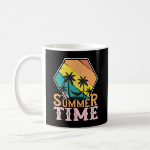 Sommartid, Beach, Hammock och Handflatan Träd Kaffemugg