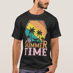 Sommartid, Beach, Hammock och Handflatan Träd T Shirt
