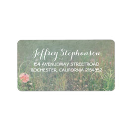 Sommartid, Elegant, Vintage Adressetikett