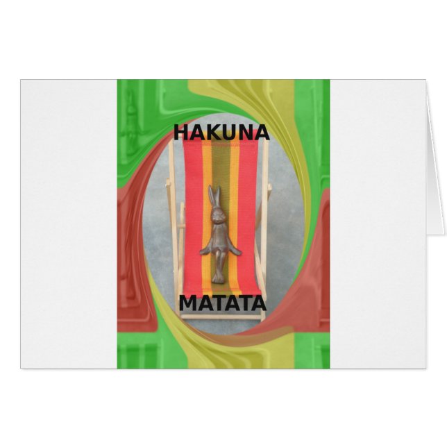 Sommartid för kanin Bara kylning Hälsningskort (Framsidan Horizontal)