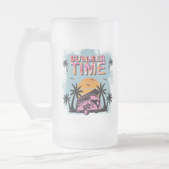 Sommartid Frostat Ölglas (Vänster)