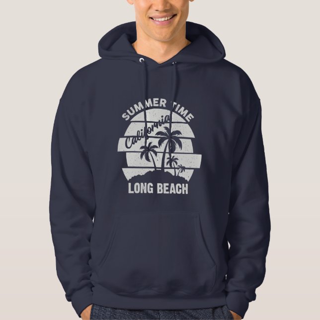 Sommartid i Kalifornien Long Beach Hoodie (Framsida)