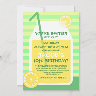 Sommartid Inbjudan Till Lemonadfest