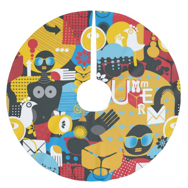 Sommartid Julgransmatta Borstad Polyester (Framsidan)